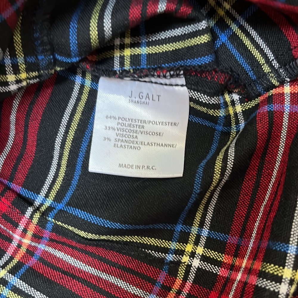 JOHN GALT PLAID MINI SKIRT NWT, clean, zipper sz 26 - Picture 6 of 6